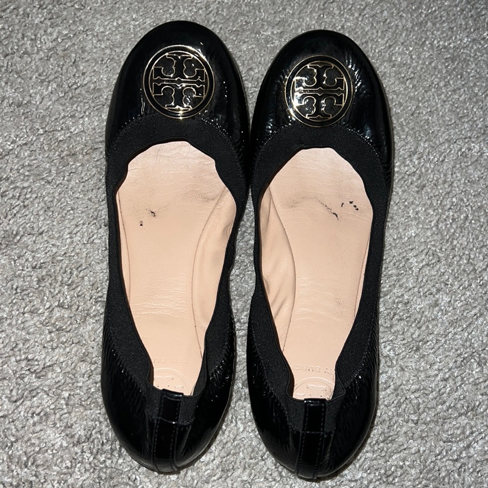 Tory Burch Black Flats